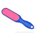 Portable plastic handle double foot flat file exfoliating skin foot rub multi-function pedicure spats tools